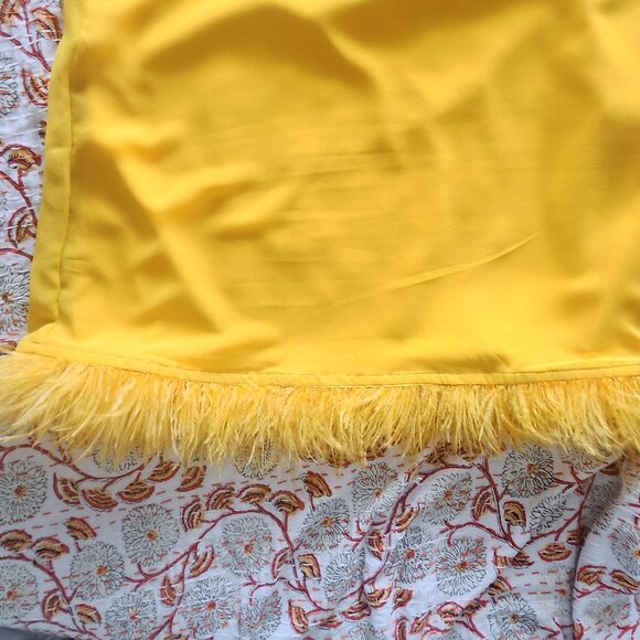 Feather Dress Yellow - Picture 10 of 12